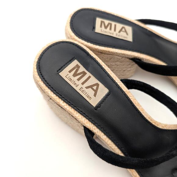MIA Isabeli Espadrille Slide Sandal Women's Black/Beige Size US7.5 EU38 - Picture 11 of 12